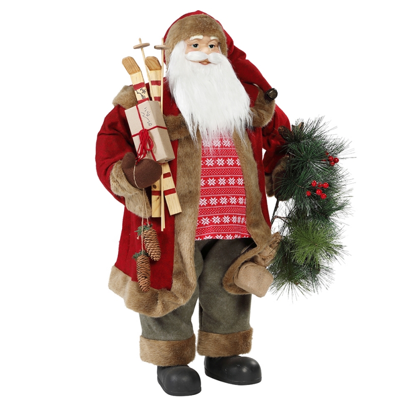 30 ~ 110cm Crăciun în picioare Santa Claus cu coroana decorare ornament tradițional Figurine Colecție Xmas Series