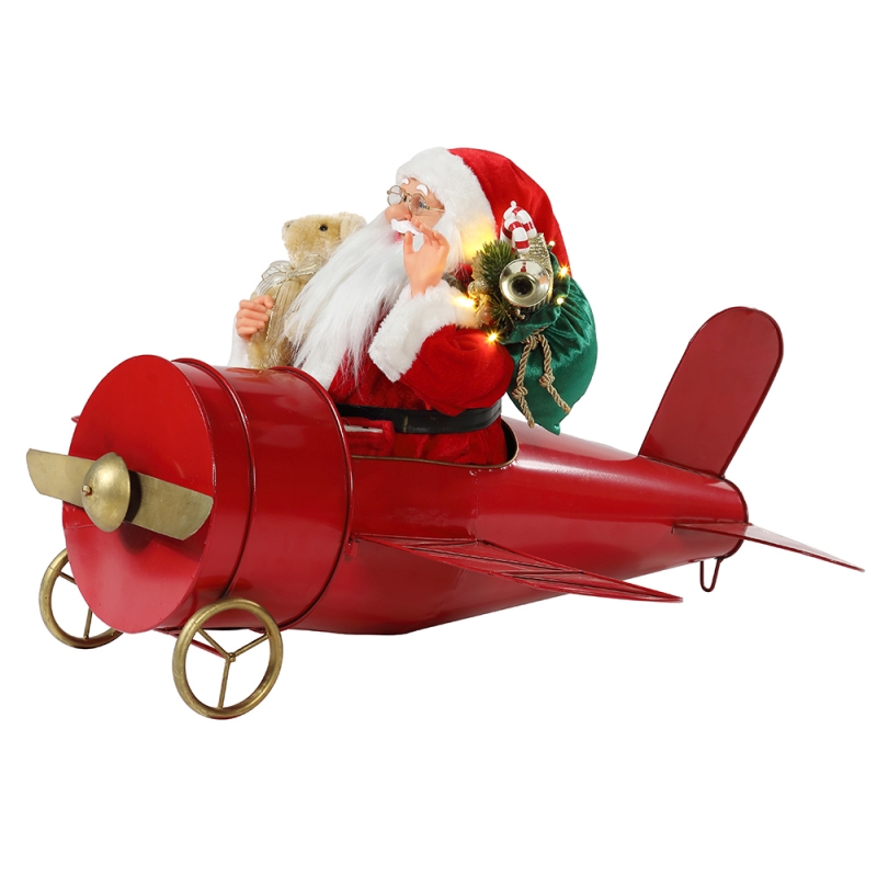 80cm Crăciun muzical animat Santa Claus ședinței roșii de decorare Figurină Classic Holiday Ornament Colecția de cadouri