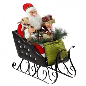 80cm ședinței Sleigh Santa Claus cu ornament de iluminare Crăciun decorationtradition de vacanță de vacanță colecție