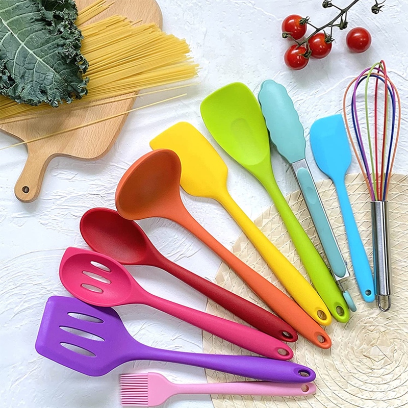 Spatule de silicon, set de ustensile de bucătărie Silicon, Instrumente de gătitnon-stick