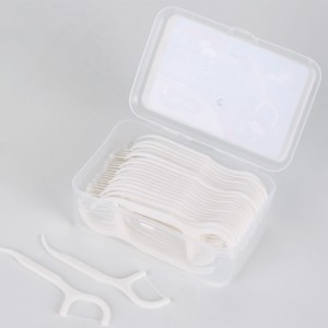 Etichetă privată Biodegradable de dinți de unică folosință Orală de unică folosință/woodsen/wheat paie/plastic flosser stick dentaral