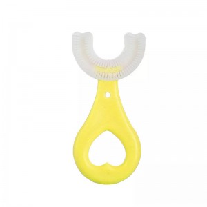 Furnizare de fabrică, periuță de dinți manuală pentru copii, silicon U-formă de îngrijire orală de îngrijire, curator de dinți pentru copii