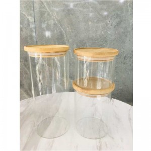 Cea mai bună calitate Clear Depozitare de bucătărie din sticlă Canister Set Set