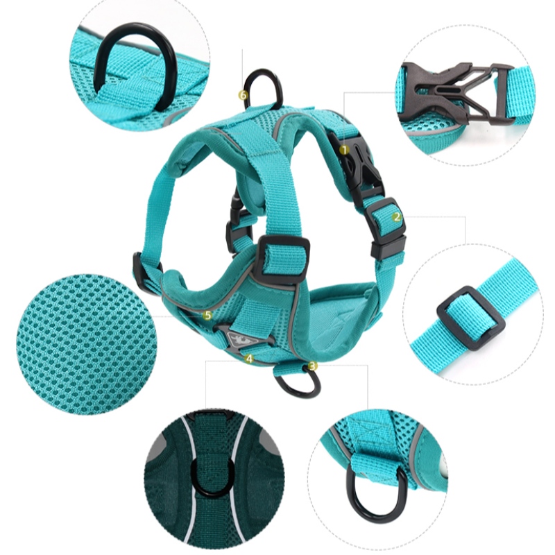 Moda PET Vesta Tip Tractare Curea de piept Cat Dog reglabil reglabil traction retractabilă Curgă de câine de mers pe jos Guler