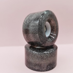 Personalizate Quad Skate Roți transparente PU Material Glitter Pulbere cu LED