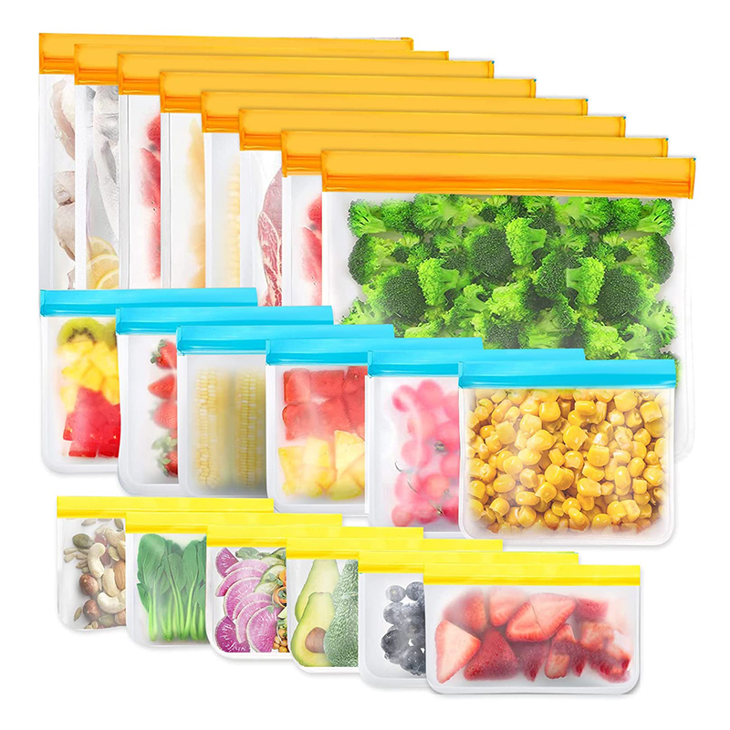 Pungi personalizate de depozitare reutilizabile, BPA GRATUIT SILICONE FOODS