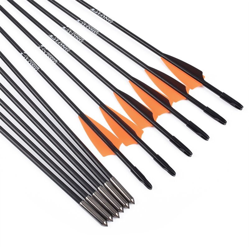 Elongarrow 113157-01 30inches 6mm Tir cu arcul arcul de arcul Recurve Bow Fiberglass Arrow