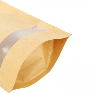 Kraft Zipper stau cu fereastră