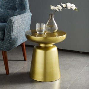 bronz metalicnordic rotund masa laterală modernă pentru camera de zi mobilier de casă