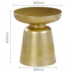bronz metalicnordic rotund masa laterală modernă pentru camera de zi mobilier de casă