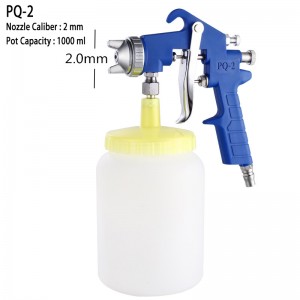 PQ-2 Air Spray Gun 2.0 mm Duza OEM Factory Plastic Metal de înaltă eficiență Atomizarea instrumentelor de vopsea pneumatică pentru mașină și mobilier