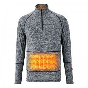 Greutatea redusă încălzită sub îmbrăcăminte, lenjerie gri încălzită cu putere baterie