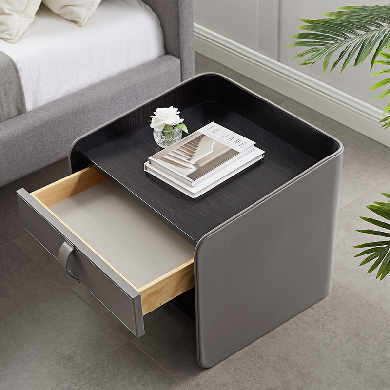 Italiană modernă Design de lux mare Nightstands din piele Pantofi de masă Mobilă dormitor de masă