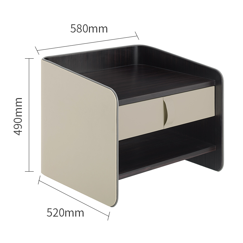 Italiană modernă Design de lux mare Nightstands din piele Pantofi de masă Mobilă dormitor de masă