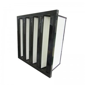 Aer conditionat F5 F6 F8 V Bank Mediu Eficietion Filtre de aer HVAC (592x287x292mm)