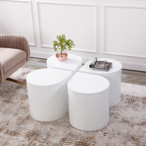 Petal Design estetic de lux de cafea de lux Set 4 mese de aur pentru camera de zi modern