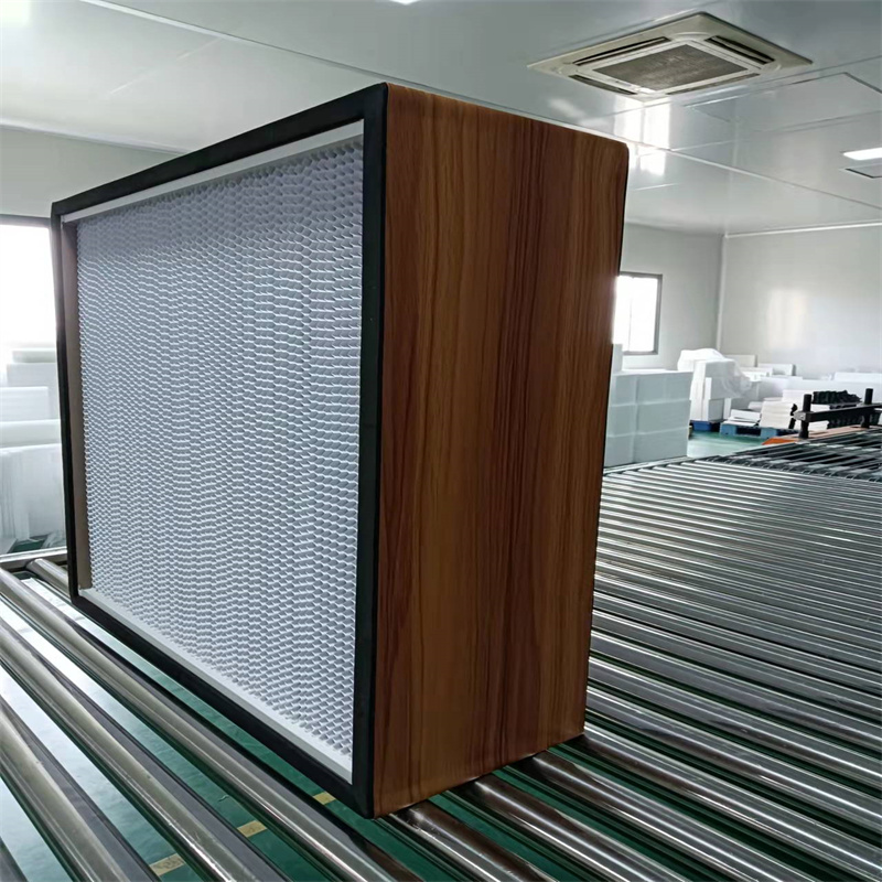 Cadru de lemn Cameră curată personalizată Deep Pleat HVAC Filtrul panoului HVA cu viteză de aer stabilă