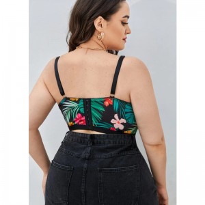 Plus Lace florale subwire sutien