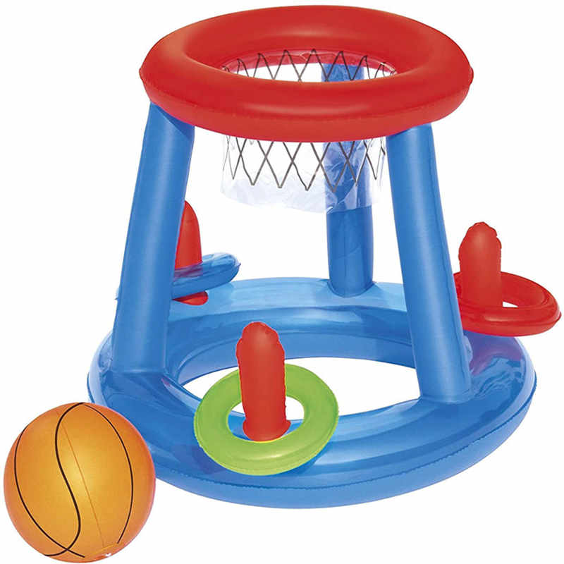 Piscină gonflabilă plutitoare Baschet Hoop Set, Piscină joc Jucărie, Stand de baschet de apă gonflabilă
