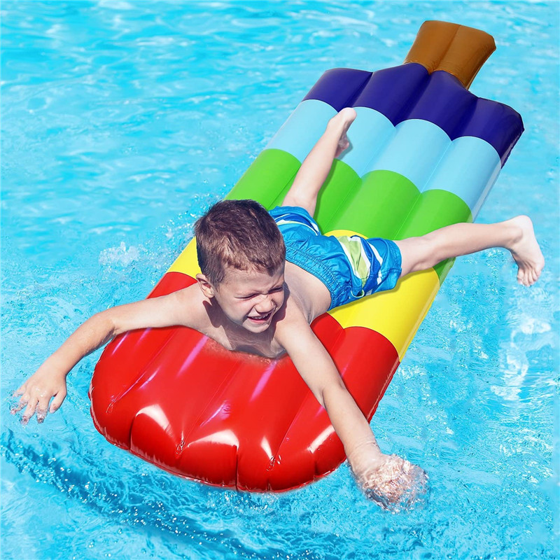 Gonflabile înghețată plutire, piscină plutită balustradă, PVC gonflabilă jucărie de înghețată formă de înghețată