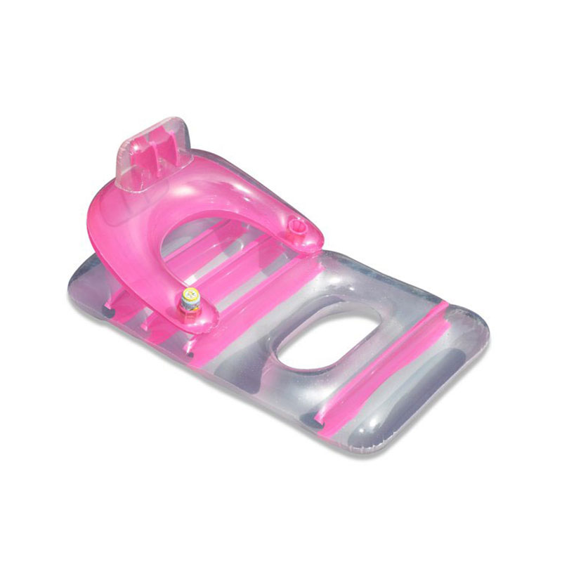 Canapele de apă gonflabile Înapoi, Piscină plutitoare plutitoare transparentă, Propul de fotografiere Reclinator gonflabil pentru petrecere