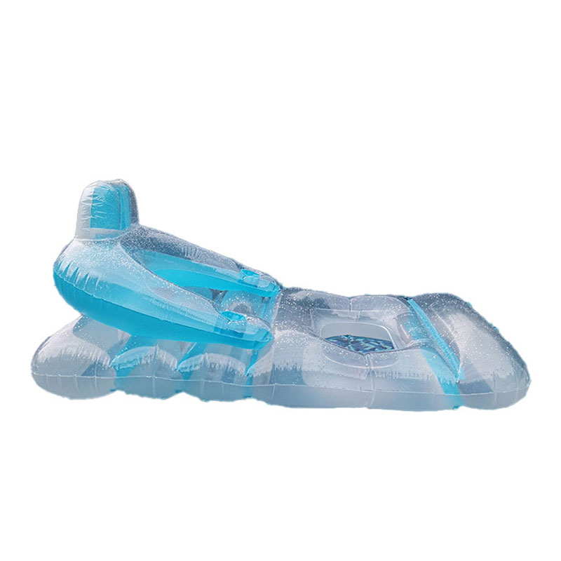 Canapele de apă gonflabile Înapoi, Piscină plutitoare plutitoare transparentă, Propul de fotografiere Reclinator gonflabil pentru petrecere
