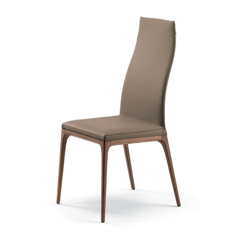 Mobilier pentru casă scaune din piele modernă din piele înaltă spate scaun de luat masa de lux italian