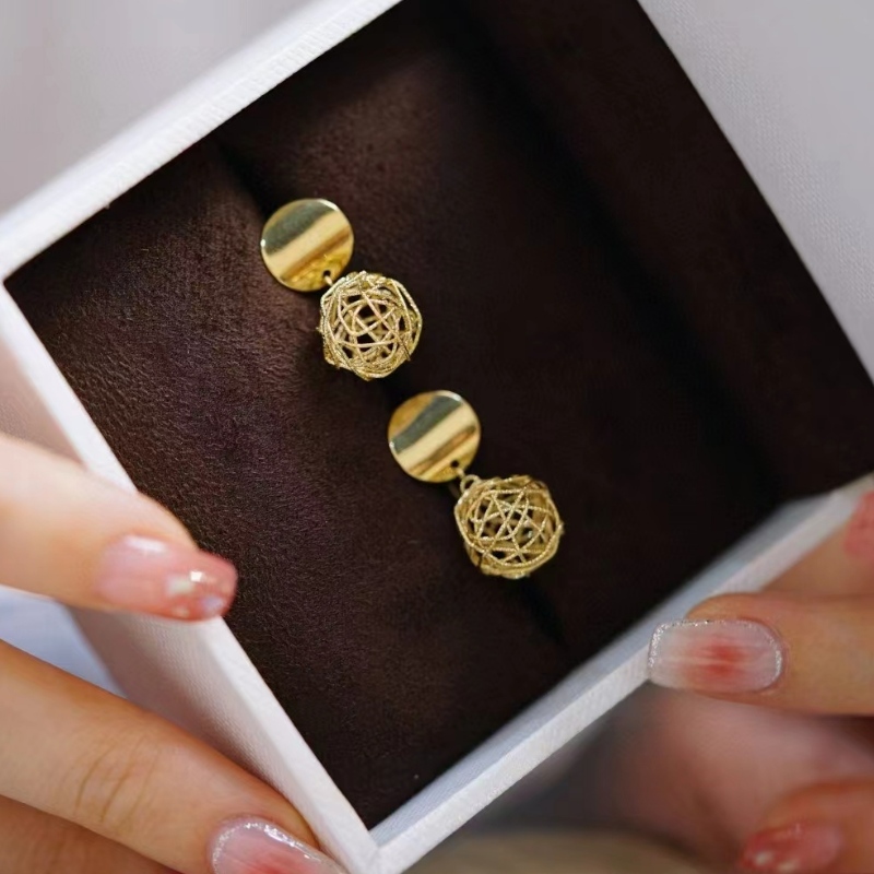 Moda designnou 18k/14k/10k/9k cercei de aur pentru fată