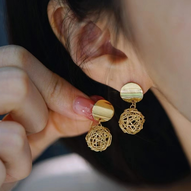 Moda designnou 18k/14k/10k/9k cercei de aur pentru fată