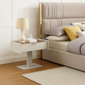 Modern italian maronopții maro carbon din oțel din piele mare din piele mare din lemn