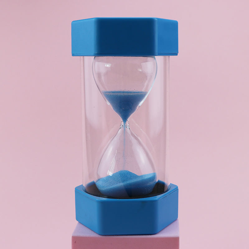 Colorat de acoperire hexagonală din plastic Stil 30/20 minute de clepsidră denisip denisip cronometru fierbinte
