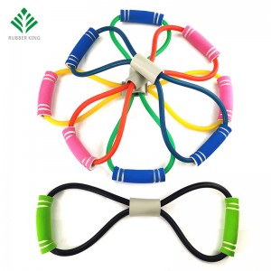 Tub de bandă de rezistență la yoga întindere corp de fitness antrenament muscular exercițiu 8 tip de tip