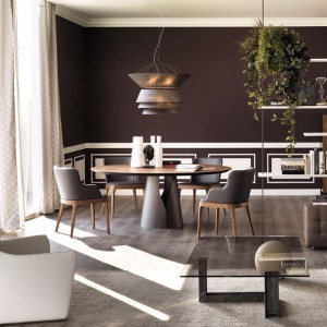 Spațiunordic Economisiți din oțel din oțel din lemn solid din lemn rotund set de masă 6 locuri