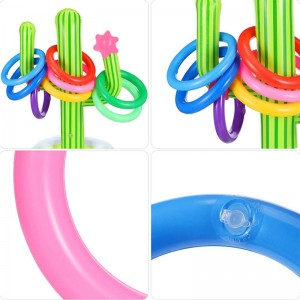 Gonflabil Cactus Ring Toss Game Set plutitor, Cactus Game Float
