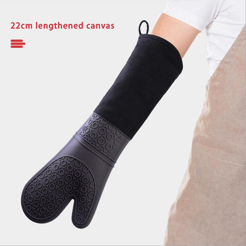 Mănuși rezistente la căldură Bucătărie la grătar Grătar Grad Silicon Silicon Anti-scalare Izolație căldură Silicon Cuptor Mitts