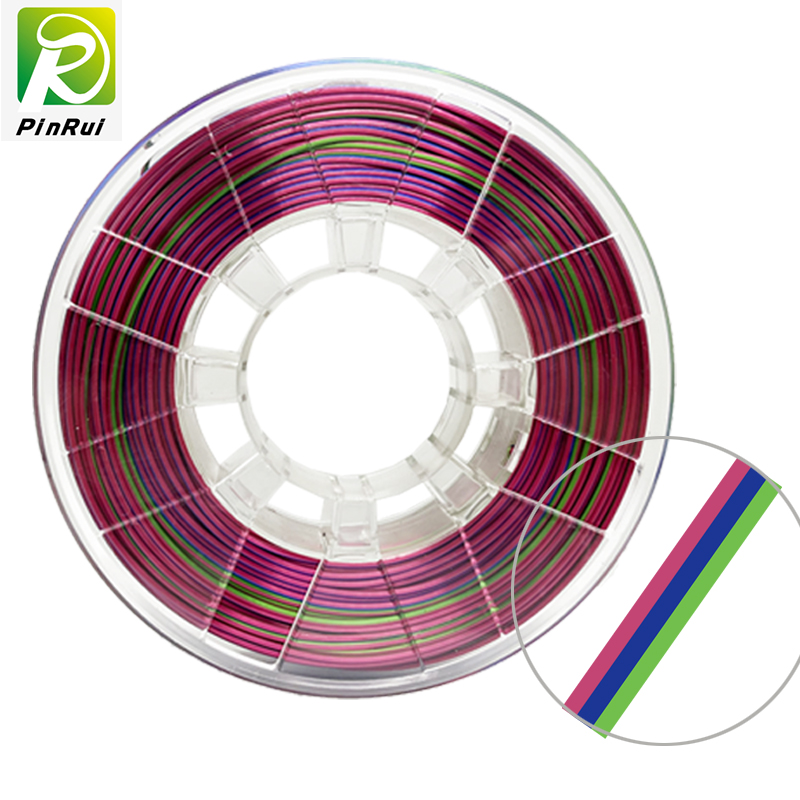 Pinrui Silk Triple Culori în filament de mătase cu două culori filament pentru imprimantă 3D