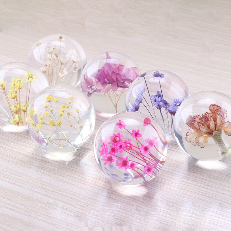 Personalizat 3d 7cm 8cm 9cm rășină orb plantă de florinaturale reale Dandelion Real Hârtie pentru cadouri de Crăciun Crystal Glass Decor pentru casă