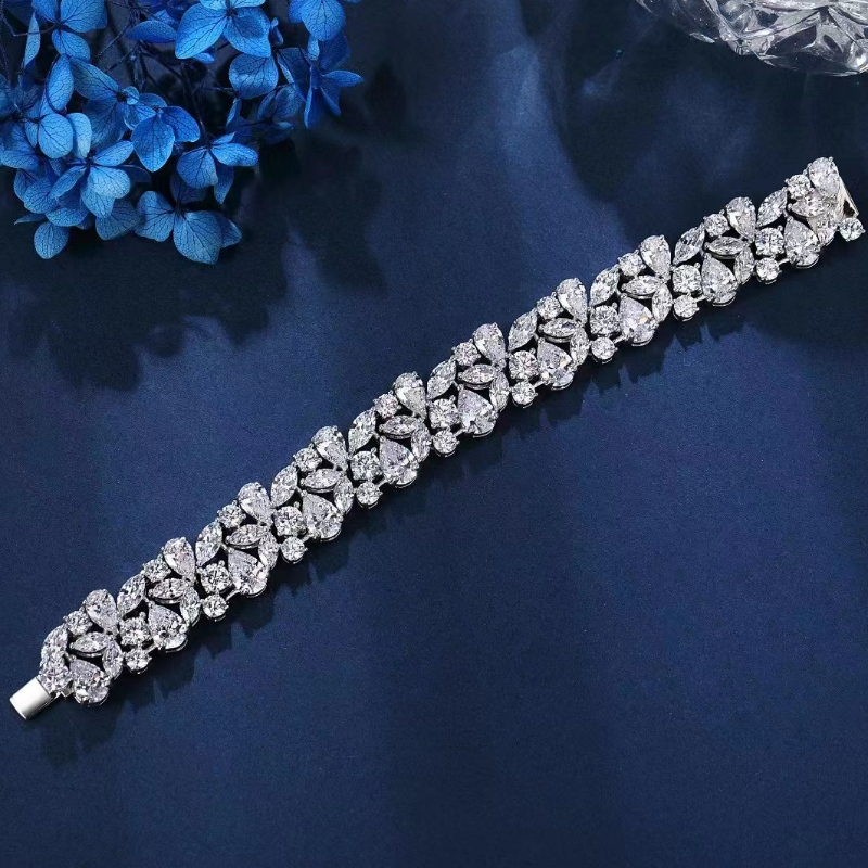 Sterling Silver 925/18k/14k/10k cu 5a cz/brățară de diamant real