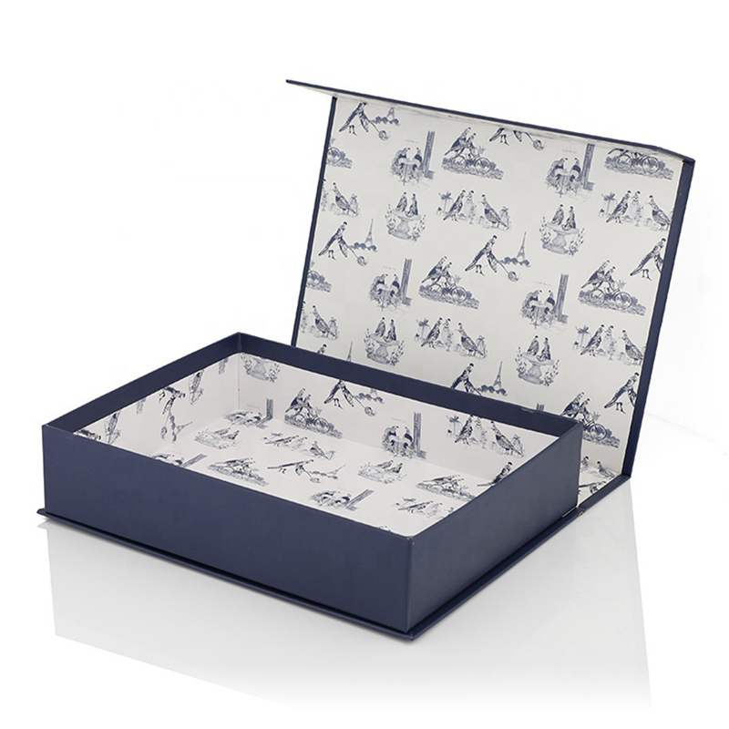 Clap de închidere magnetică tipărită simplă cutii de carton elegante de hârtie personalizate cu capac cu balamale