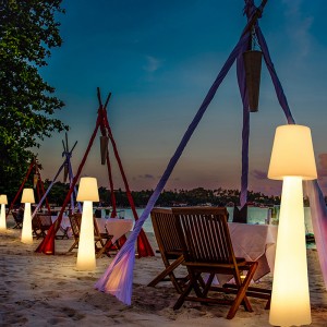 Festival polietilenă decorativă LED în aer liber Lăvădă de podea pentru Garden Lawn Party și Eveniment în aer liber Decorare Lumină LED Lampă de podea