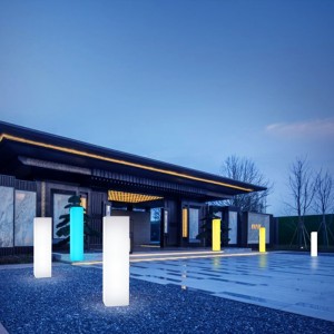 Eveniment pentru festival de grădină impermeabil în aer liber, Lămpi decorative de podea, Culcubeu de culoare pătrată de coloană pătrată