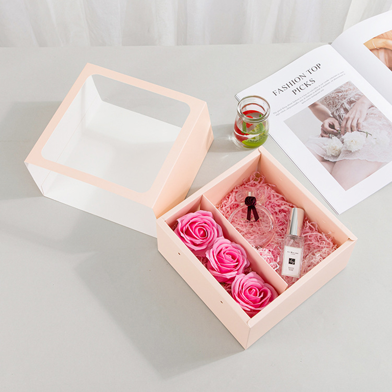 Extragere transparentă cutii de flori portabile pliabile cadou trandafir cutie cadou ambalaj
