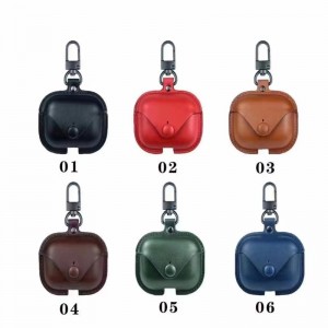 Potrivit pentru carcasă de protecție Apple AirPods Pro 3, cutie de căști fără fir Bluetooth, cutie de protecție cu cutie de stocare, complet acoperită și rezistentă la zgârieturi, maro italian din piele