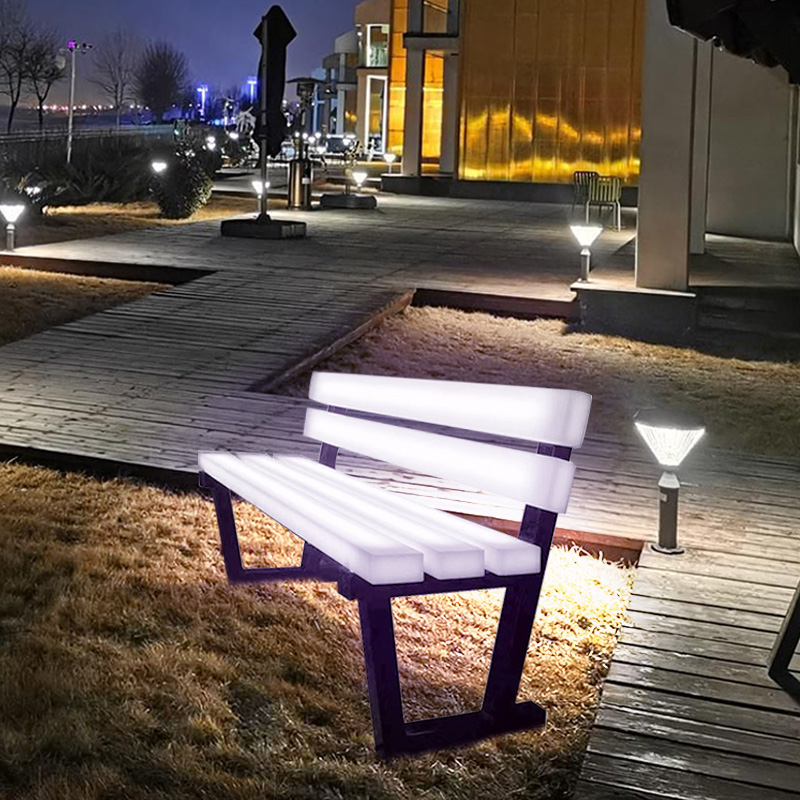 16 culori Mobilier LED Bănci de grădină impermeabil