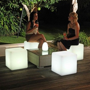 LED Luminous Cube Light Creative Creative Outdoor Stool Impermeabil KTV Square Scaun Bar Scaun Concert pentru Eveniment Atmosfera Dispunerea
