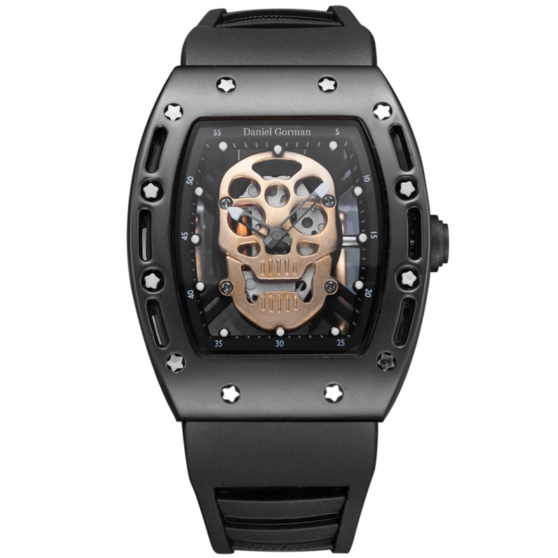 Fashion Skull Men \\ \\ sterz Watch Daniel Gorman GO11 Creative Dial Watch for Men Clock Gold Life Iaterproof Men \\ Stilul sportiv al bărbaților
