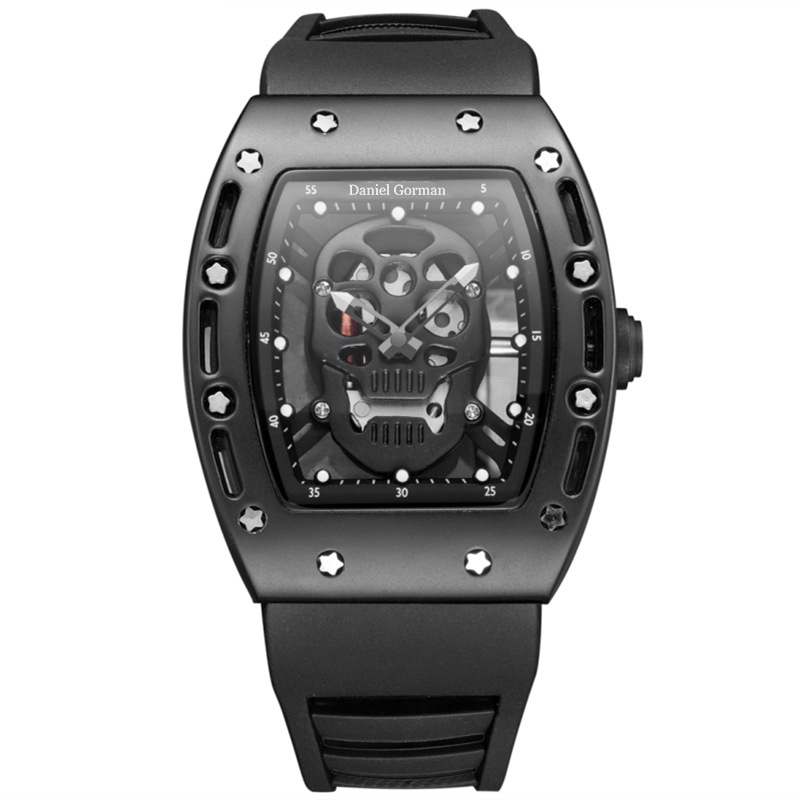 Fashion Skull Men \\ \\ sterz Watch Daniel Gorman GO11 Creative Dial Watch for Men Clock Gold Life Iaterproof Men \\ Stilul sportiv al bărbaților