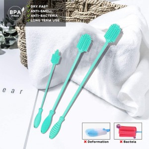 Perie de curățare a sticlei de bucătărie din silicon moale