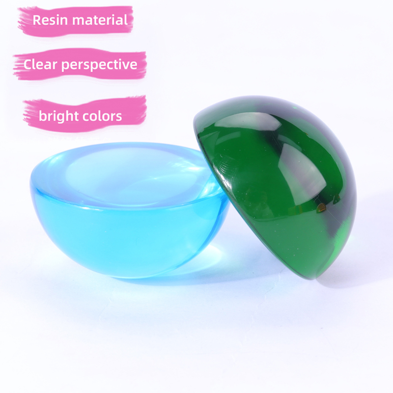 Custom Fengshui Ornamente Decorare pentru casă Clear Dome Colorat Sfera colorată Rășină Crystal Acrilic Round Hemisphere Set de hârtie hârtie