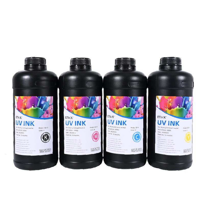 Cerneala moale condusă de UV este potrivită pentru capetul de imprimare Ricoh pentru a imprima acril PVC
